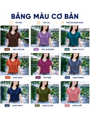Áo thun nữ cổ tim TOLI BSA27 – Cotton mềm, form suông gọn dáng, dễ phối mặc mỗi ngày