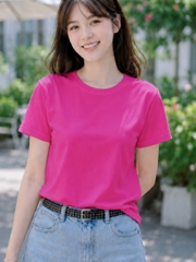 Áo thun nữ cổ tròn TOLI BSB28 – Cotton mềm, form suông gọn dáng, dễ phối mặc mỗi ngày