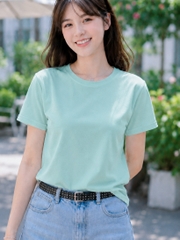 Áo thun nữ cổ tròn TOLI BSB47 – Cotton mềm, form suông gọn dáng, dễ phối mặc mỗi ngày
