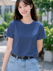Áo thun nữ cổ tròn TOLI BSB48 – Cotton mềm, form suông gọn dáng, dễ phối mặc mỗi ngày