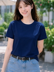 Áo thun nữ cổ tròn TOLI BSB47 – Cotton mềm, form suông gọn dáng, dễ phối mặc mỗi ngày