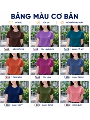 Áo thun nữ cổ tròn TOLI BSB24 – Cotton mềm, form suông gọn dáng, dễ phối mặc mỗi ngày