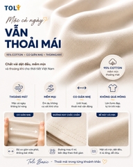 Áo thun nữ cổ tròn TOLI BSB46 – Cotton mềm, form suông gọn dáng, dễ phối mặc mỗi ngày