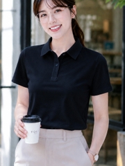 Áo polo nữ TOLI PLM42 – Cotton mềm, form suông thanh lịch, cổ sơ-mi gọn gàng, mặc đi làm & mỗi ngày