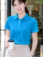 Áo polo nữ TOLI PLM28 – Cotton mềm, form suông thanh lịch, cổ sơ-mi gọn gàng, mặc đi làm & mỗi ngày