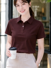 Áo polo nữ TOLI PLM40 – Cotton mềm, form suông thanh lịch, cổ sơ-mi gọn gàng, mặc đi làm & mỗi ngày