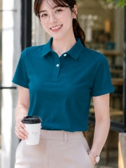 Áo polo nữ TOLI PLM46 – Cotton mềm, form suông thanh lịch, cổ sơ-mi gọn gàng, mặc đi làm & mỗi ngày