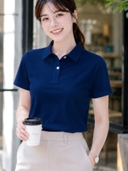 Áo polo nữ TOLI PLM40 – Cotton mềm, form suông thanh lịch, cổ sơ-mi gọn gàng, mặc đi làm & mỗi ngày
