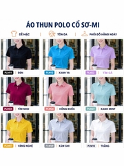 Áo polo nữ TOLI PLM46 – Cotton mềm, form suông thanh lịch, cổ sơ-mi gọn gàng, mặc đi làm & mỗi ngày
