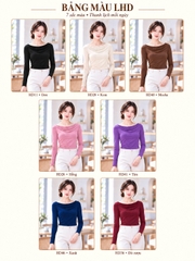 Áo thun nữ tay dài cổ đổ TOLI LHD26 – Thanh lịch để bạn tự tin hơn trong mỗi ánh nhìn