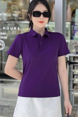 Áo PoLo Nữ - Màu Tím Than - PLM01