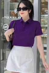 Áo PoLo Nữ - Màu Tím Than - PLM01