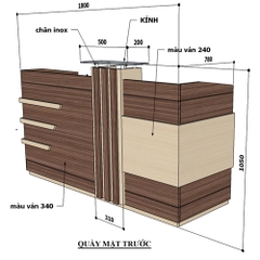 Quầy Lễ Tân QLT101