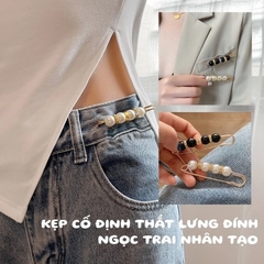 KẸP CỐ ĐỊNH THẮT LƯNG ĐÍNH NGỌC TRAI NHÂN TẠO