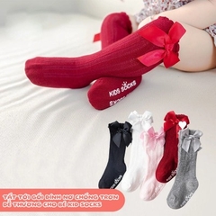 TẤT TỚI GỐI ĐÍNH NƠ CHỐNG TRƠN DỄ THƯƠNG CHO BÉ KID SOCKS