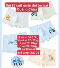 XA206 - SET 5 CHIẾC QUẦN SỊP ĐÙI BÉ TRAI