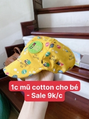 SALE - MŨ COTTON VÀNG CHO BÉ