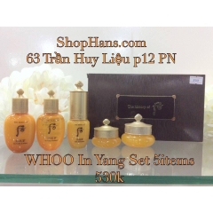 Set dưỡng da WHOO In Yang 5 món - Trial set