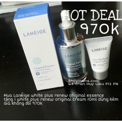 Tinh chất dưỡng trắng Laneige white plus renew original essence set