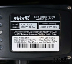 Máy bơm tăng áp điện tử Shirai JLm 1500A