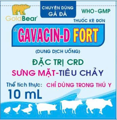 Rx GAVACIN-D FORT 10ML/LỌ - GÀ ĐÁ