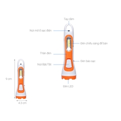 ĐÈN PIN SẠC LED COMET CRT453