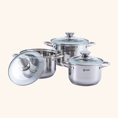 BỘ 3 NỒI INOX 5 ĐÁY CH36-02
