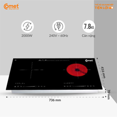 BẾP ĐÔI Điện Từ - Hồng Ngoại CM5588