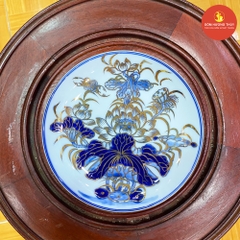 Mâm bồng phi 16 men dong vẽ vàng 24K