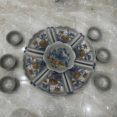 Bộ mặt trời men rạn nổi [GỐM SỨ BÁT TRÀNG]