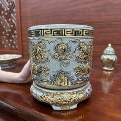 Bát hương men rạn nổi Bát Tràng vẽ Vàng 24K [GỐM SỨ BÁT TRÀNG]