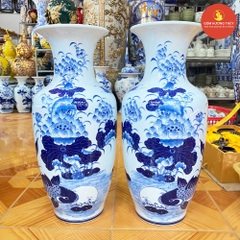 Lọ Lộc bình H50 Sen cá men dong cổ