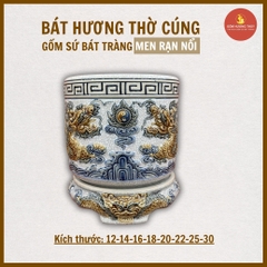 Bát hương men rạn nổi Bát Tràng [GỐM SỨ BÁT TRÀNG]