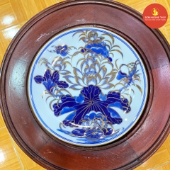 Mâm bồng phi 18 men dong vẽ vàng 24K