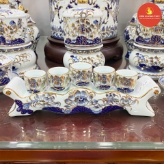 Kỷ ngai 5 men dong men dong vẽ vàng 24K