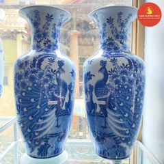 Lọ Lộc bình H50 Chim Công men dong cổ