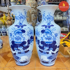 Lọ Lộc bình H60 Sen cá men dong cổ