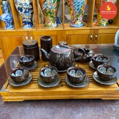 Bộ ấm chén hỏa biến số 3 chén lòng hoa