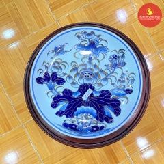 Mâm bồng phi 24 men dong vẽ vàng 24K