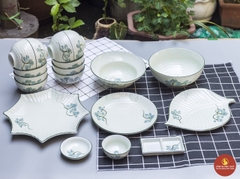 Bộ sản phẩm men kem vẽ sen xanh số 2