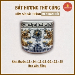 [KHÔNG ĐẾ] Bát hương men rạn nổi Bát Tràng [GỐM SỨ BÁT TRÀNG]