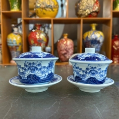 Bát nước men lam vẽ sen [GỐM SỨ BÁT TRÀNG]