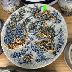 Mâm bồng men rạn nổi  [GỐM SỨ BÁT TRÀNG]