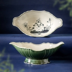 Bát gà men xanh đồng vẽ sen