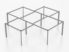 Khung bàn chân Oval, kiểu L 4 chỗ [SO-L4A]