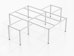 Cụm bàn 4 chỗ [SV-L4A], chân vuông 40X40mm