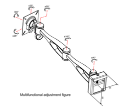 Tay đở màn hình 2 cánh D102