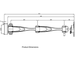 Tay đở màn hình 2 cánh D102