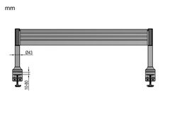 Vách ngăn nhôm đơn, có khe tay màn hình PF-A