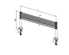 Vách ngăn nhôm đơn, có khe tay màn hình PF-A